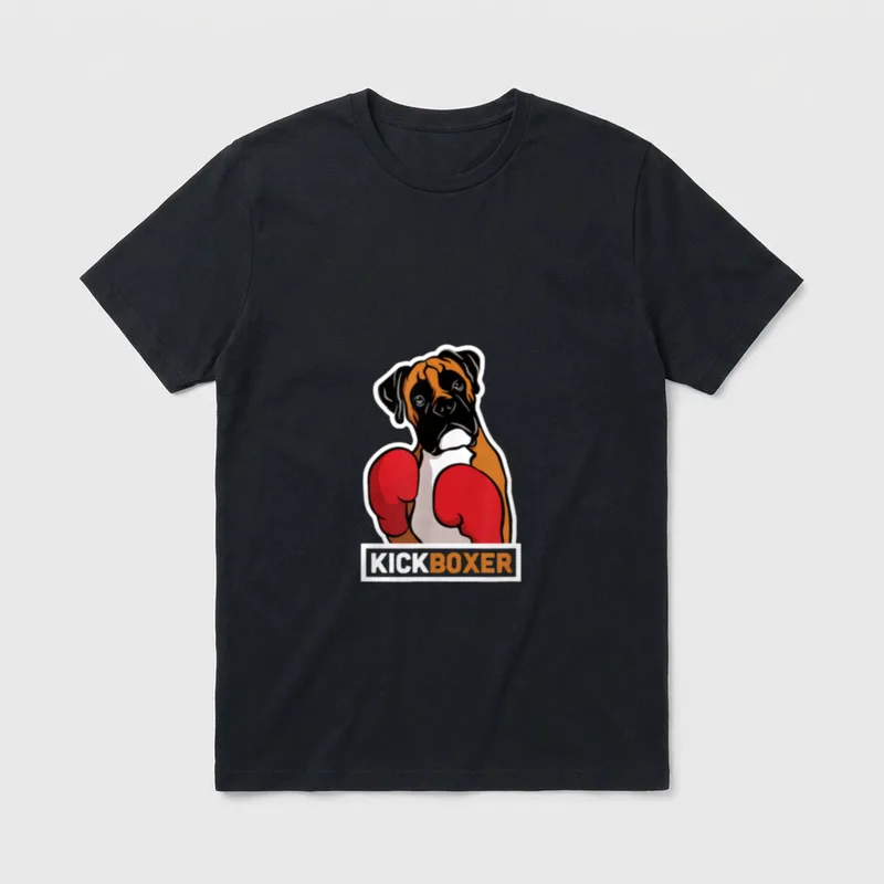 Boxer Hund T Lustiges Kickboxen T-Shirt – Klassisches T-Shirt in Schwarz