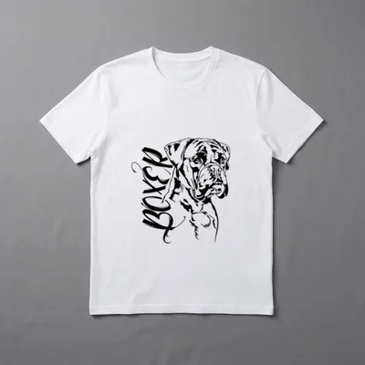 Deutscher Boxer Hund Hunde T-Shirt 0082 – Klassisches T-Shirt in Schwarz