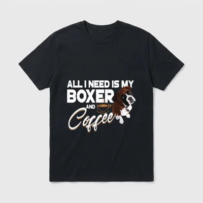 Deutscher Boxer Hund Kaffee T-Shirt – Klassisches T-Shirt in Schwarz