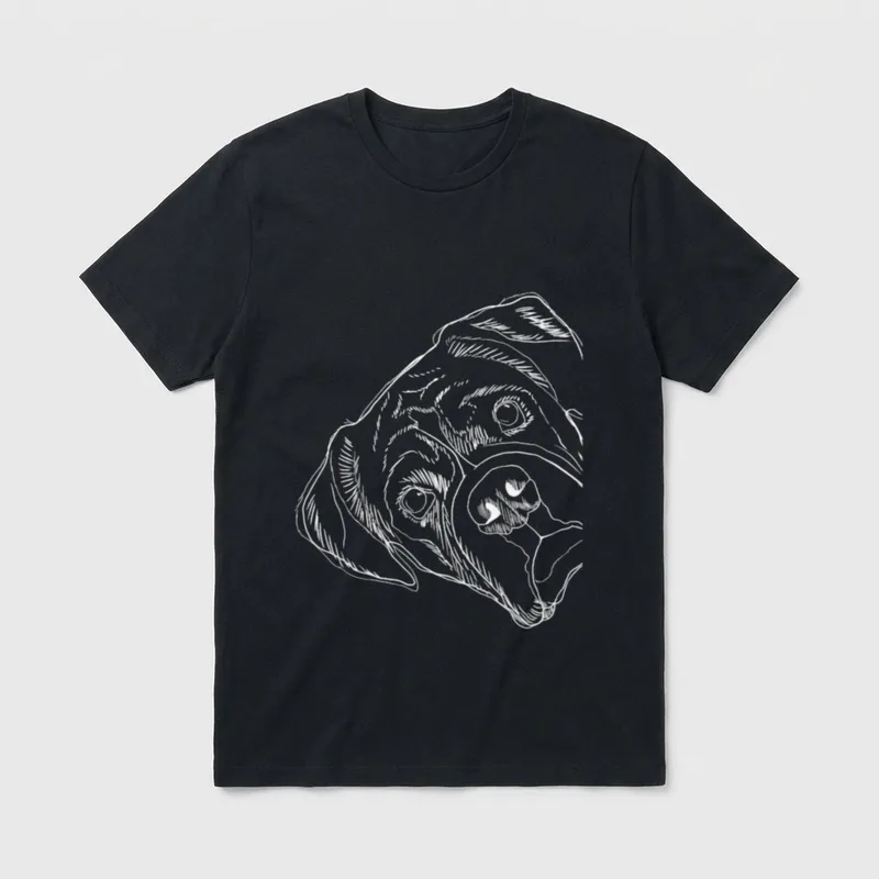 Witziger Hund Deutscher Boxer T-Shirt – Klassisches T-Shirt in Schwarz