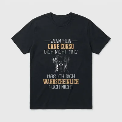 Cane Corso Italiano Hund T-Shirt – Klassisches T-Shirt in Schwarz