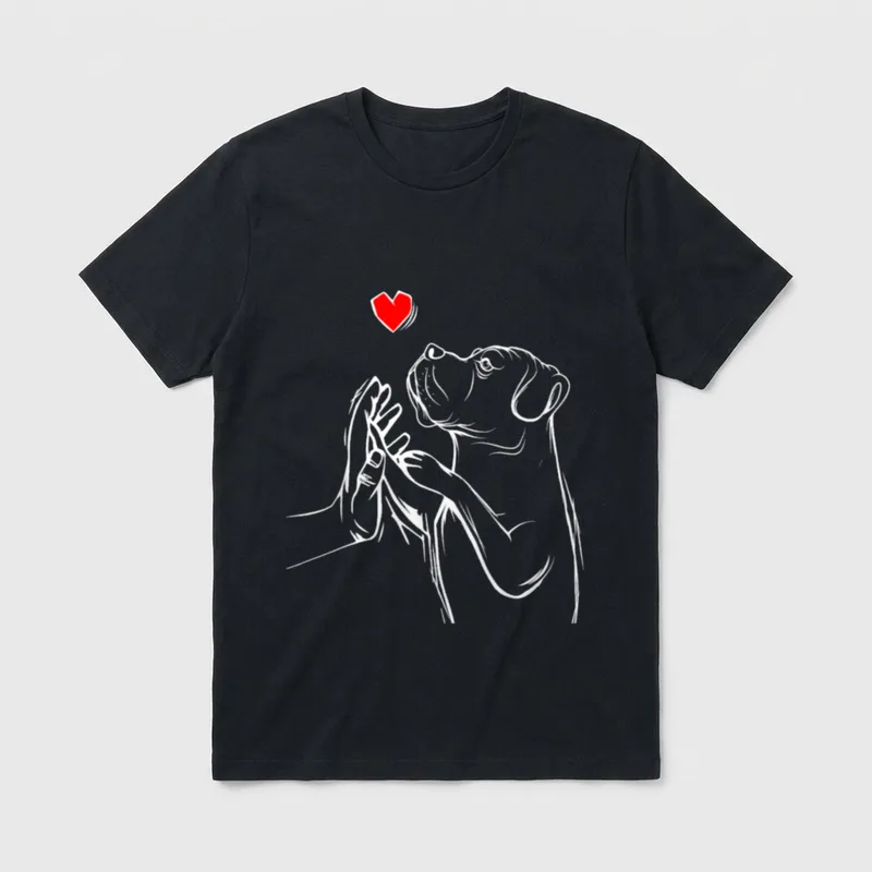 Cane Corso Hunde Liebe T-Shirt – Klassisches T-Shirt in Schwarz