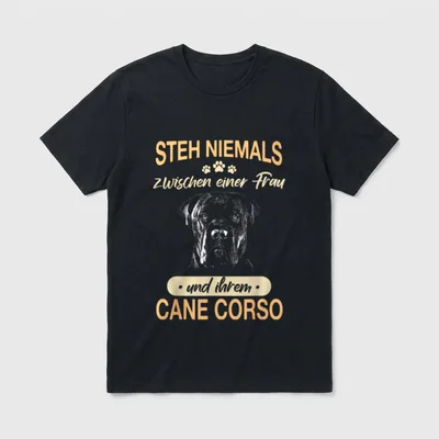 Cane Corso Italiano Hund T-Shirt 0010 – Klassisches T-Shirt in Schwarz