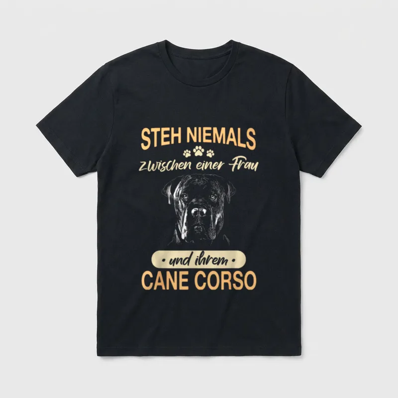 Cane Corso Italiano Hund T-Shirt 0010 – Klassisches T-Shirt in Schwarz