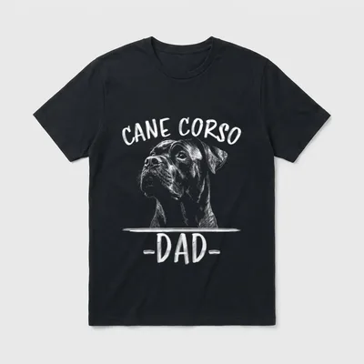 Cane Corso Papa Hund T-Shirt – Klassisches T-Shirt in Schwarz