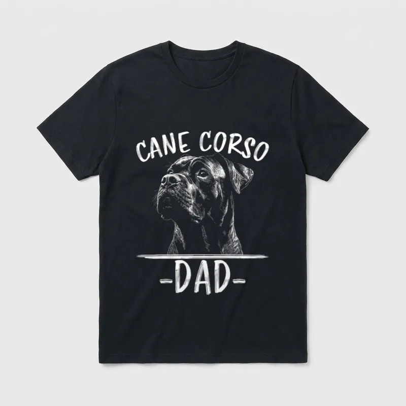 Cane Corso Papa Hund T-Shirt – Klassisches T-Shirt in Schwarz
