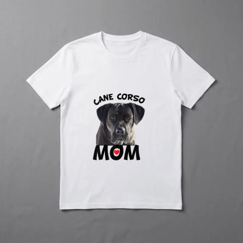 Cane Corso Mom Schwarzes T-Shirt – Klassisches T-Shirt in Schwarz