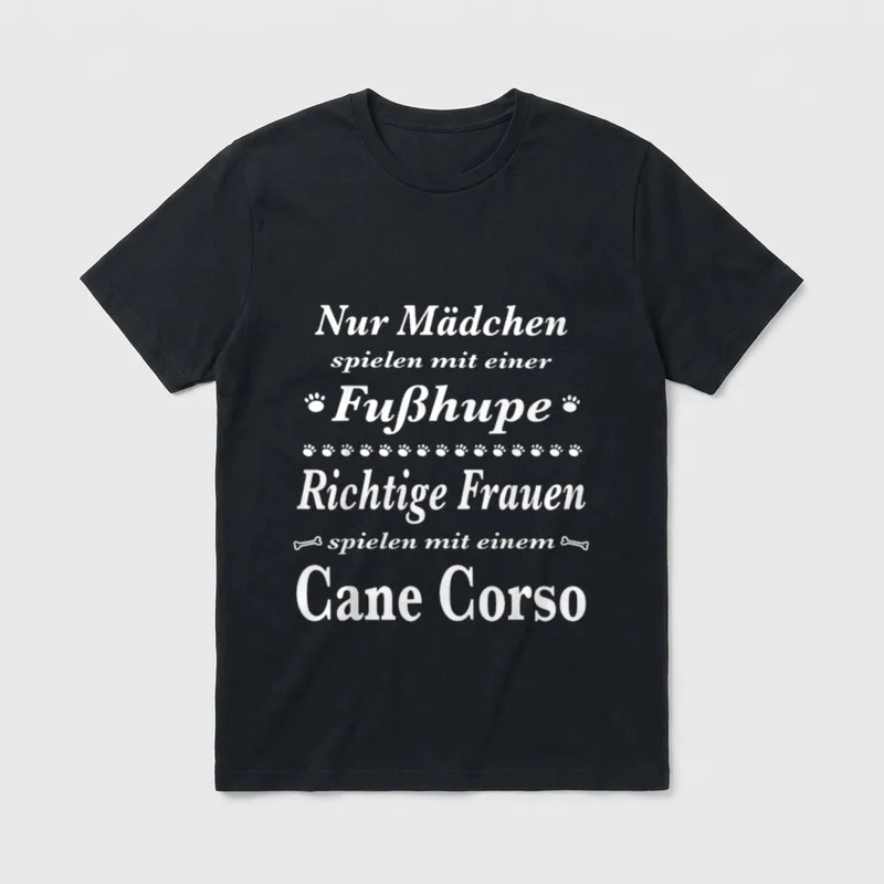 Cane Corso Cane Corso Hund Fußhupe T-Shirt – Klassisches T-Shirt in Schwarz