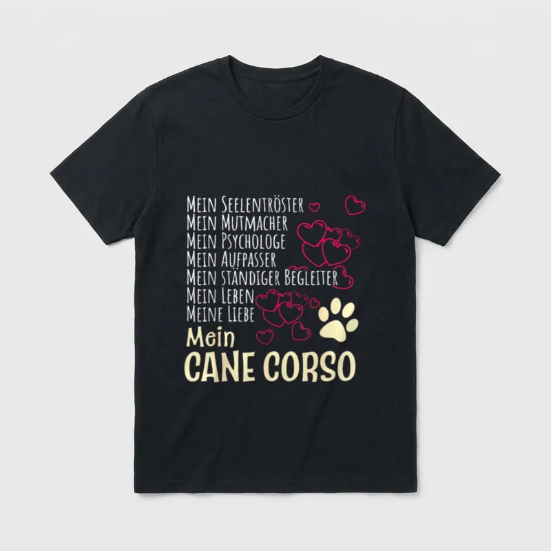 Bekleidung Hunde Besitzer Spruch Cane T-Shirt – Klassisches T-Shirt in Schwarz