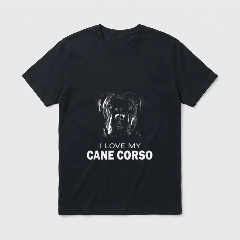 Cane Corso Hund Herrchen T-Shirt – Klassisches T-Shirt in Schwarz