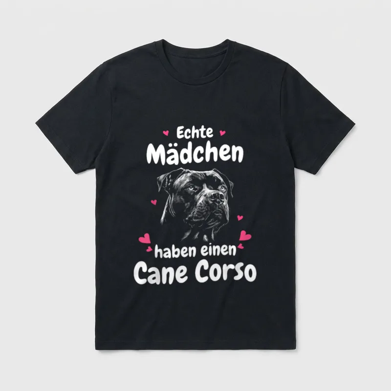 Cane Corso Hund Echte T-Shirt – Klassisches T-Shirt in Schwarz