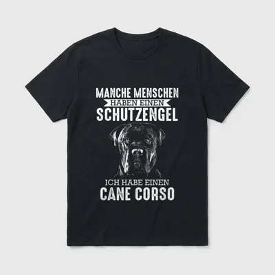 Cane Corso Hund Schutzengel T-Shirt 0031 – Klassisches T-Shirt in Schwarz