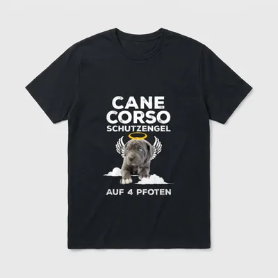 Cane Corso Schutzengel T-Shirt – Klassisches T-Shirt in Schwarz