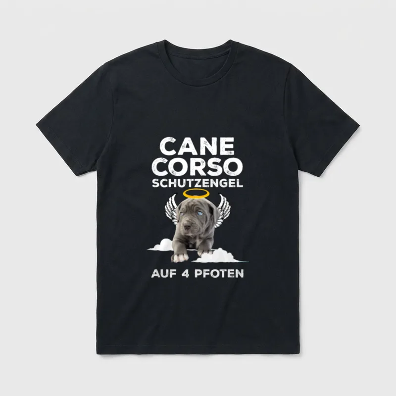 Cane Corso Schutzengel T-Shirt – Klassisches T-Shirt in Schwarz