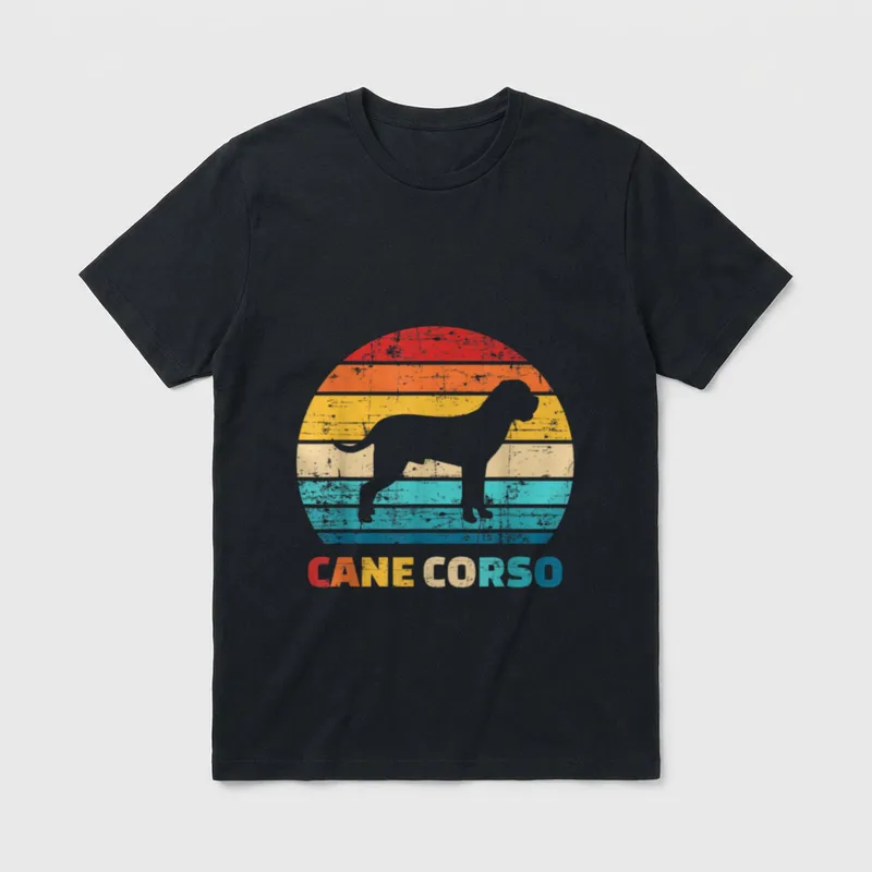 Cane Corso vintage retro T-Shirt – Klassisches T-Shirt in Schwarz