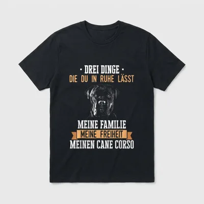 Cane Corso Italiano Hund T-Shirt 0046 – Klassisches T-Shirt in Schwarz