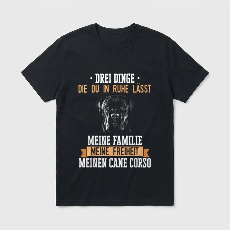 Cane Corso Italiano Hund T-Shirt 0046 – Klassisches T-Shirt in Schwarz