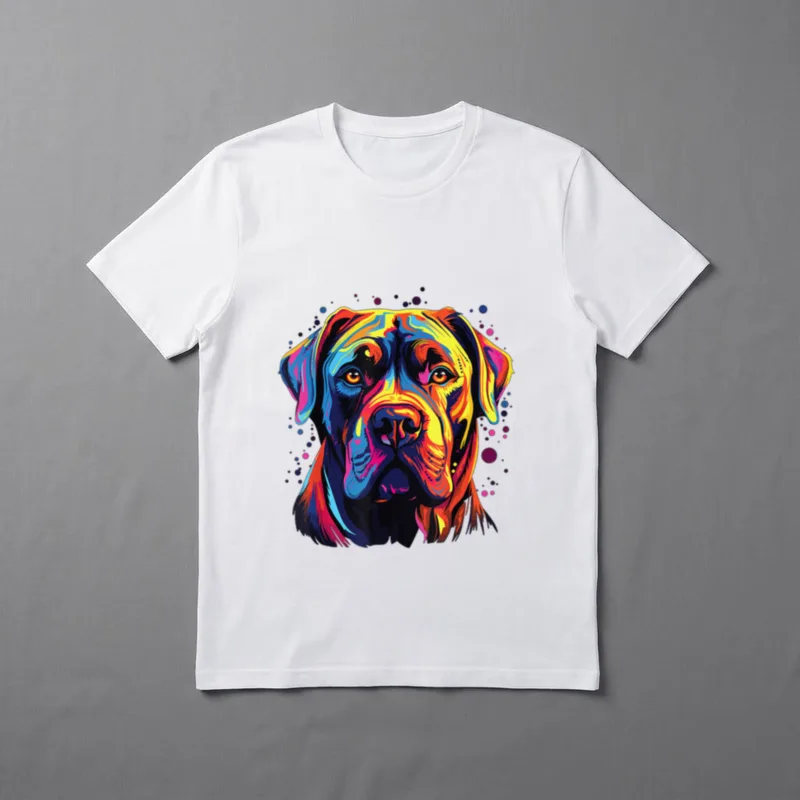 Wasserfarben Farbenfroher Cane Corso T-Shirt – Klassisches T-Shirt in Schwarz