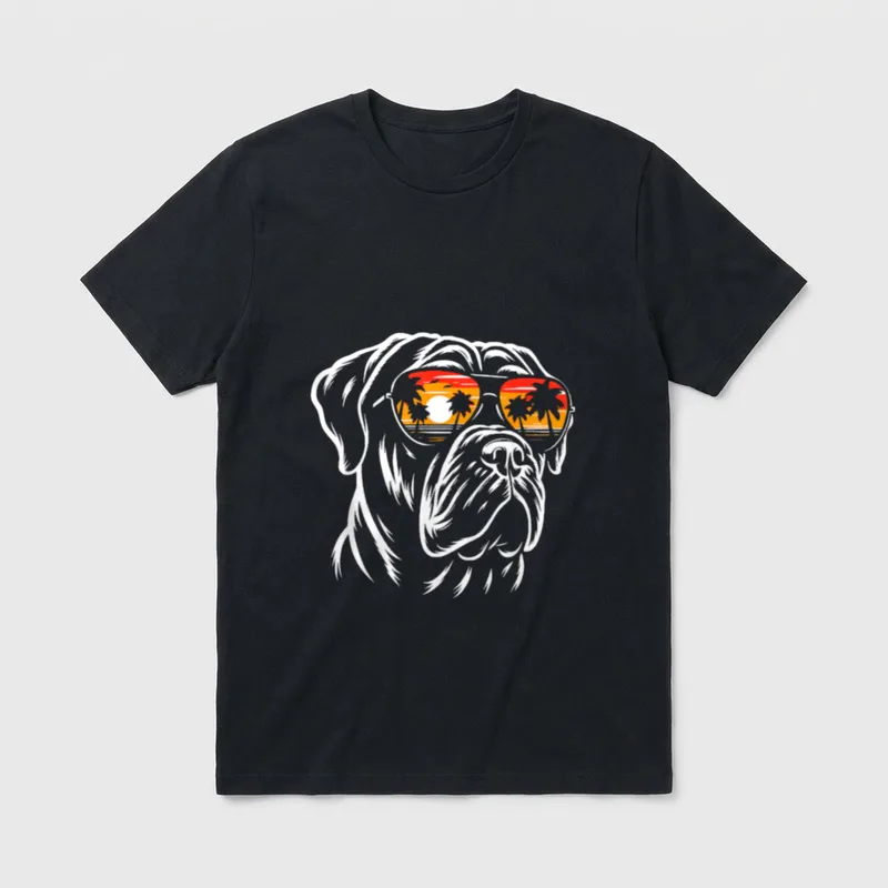 Cane Corso Hund mit Sonnenbrille T-Shirt – Klassisches T-Shirt in Schwarz
