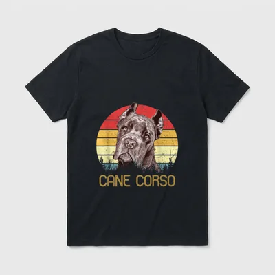 Cane Corso Retro Vintage T-Shirt 0057 – Klassisches T-Shirt in Schwarz