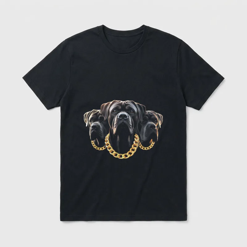 Italienischer Mastiffkopf Cane Corso T-Shirt – Klassisches T-Shirt in Schwarz