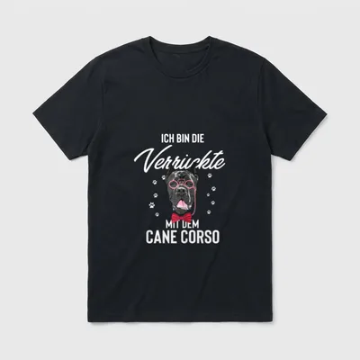 Cane Corso Italiano Hund Italian T-Shirt – Klassisches T-Shirt in Schwarz