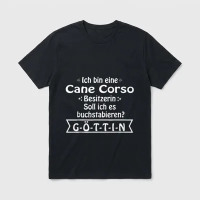 Cane Corso Cane Corso T-Shirt 0062 – Klassisches T-Shirt in Schwarz