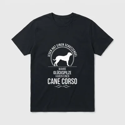 Cane Corso Schutzengel Hunde T-Shirt 0064 – Klassisches T-Shirt in Schwarz