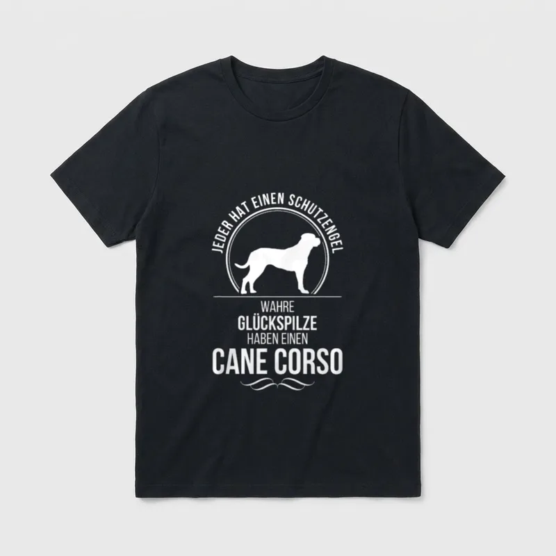 Cane Corso Schutzengel Hunde T-Shirt 0064 – Klassisches T-Shirt in Schwarz