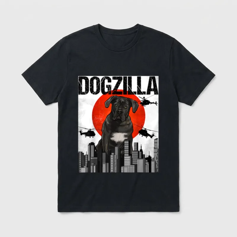 Chienzilla Dogzilla Japanischer Cane T-Shirt – Klassisches T-Shirt in Schwarz