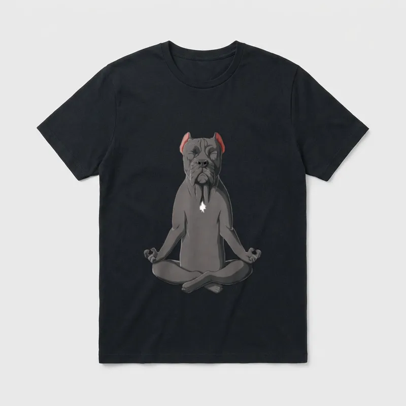 Yoga Cane Corso Italiano T-Shirt – Klassisches T-Shirt in Schwarz