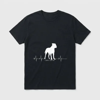 Herzschlag Pulslinien Design Cane T-Shirt – Klassisches T-Shirt in Schwarz