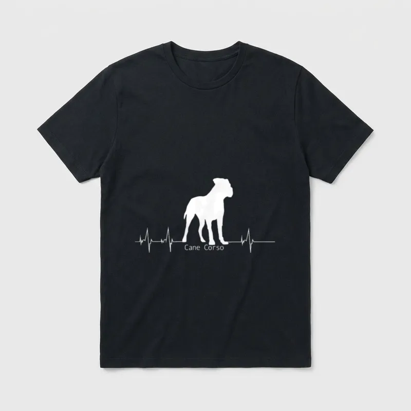 Herzschlag Pulslinien Design Cane T-Shirt – Klassisches T-Shirt in Schwarz