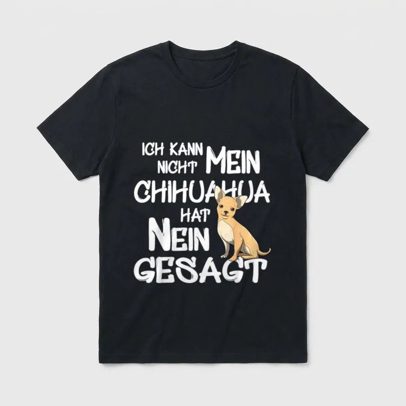 Chihuahua T-Shirt Damen – Klassisches T-Shirt in Schwarz