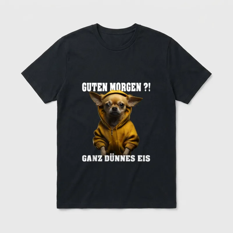 Designed by EDEL-designe Chihuahua T-Shirt – Klassisches T-Shirt in Schwarz