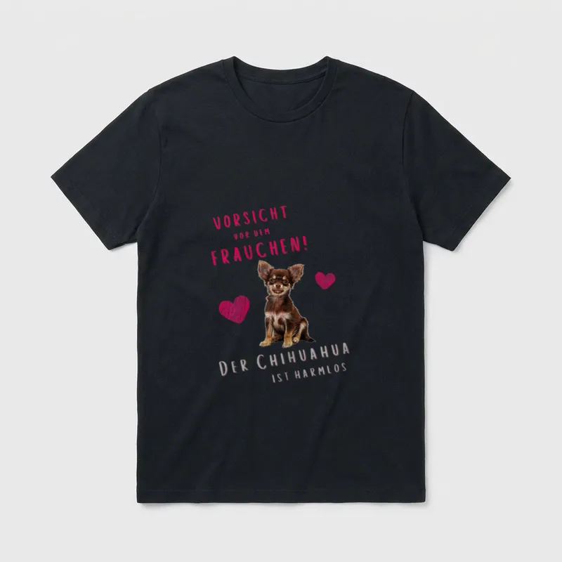 mit Chihuahua Hund Spruch T-Shirt – Klassisches T-Shirt in Schwarz