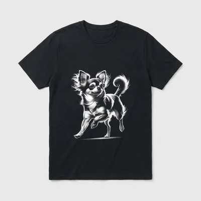 MyAnimal Niedlicher Chihuahua Schwarz T-Shirt – Klassisches T-Shirt in Schwarz