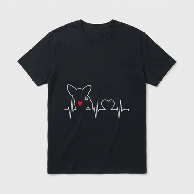 Lustiges süßes Chihuahua-Hunde-Herzschlag-Geschenk T-Shirt – Klassisches T-Shirt in Schwarz