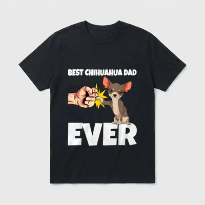 Chihuahua Papa Hundehalter Herrchen T-Shirt – Klassisches T-Shirt in Schwarz