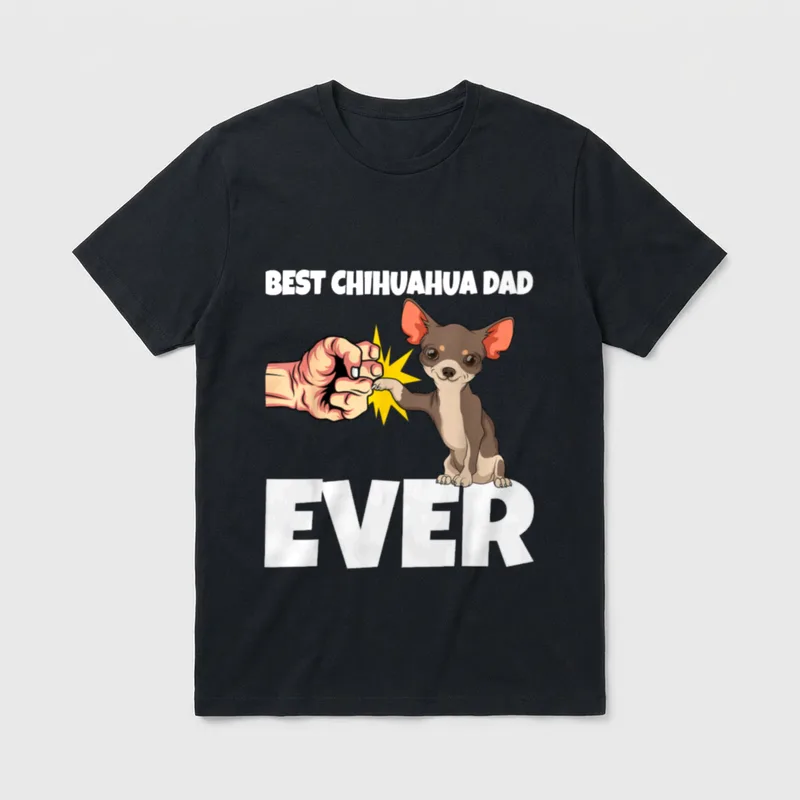Chihuahua Papa Hundehalter Herrchen T-Shirt – Klassisches T-Shirt in Schwarz