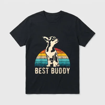 Vintage Chihuahuas Retro Retro T-Shirt – Klassisches T-Shirt in Schwarz