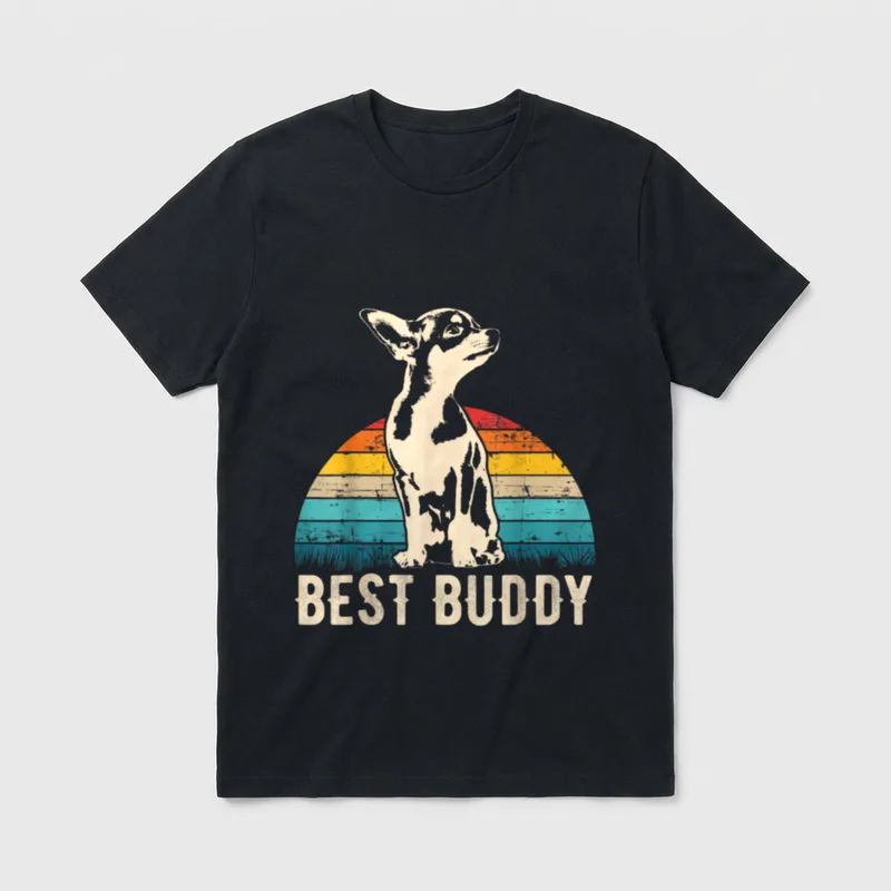 Vintage Chihuahuas Retro Retro T-Shirt – Klassisches T-Shirt in Schwarz
