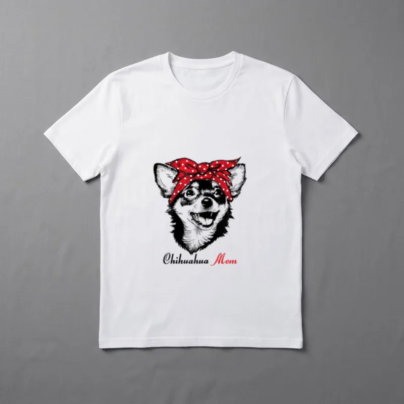Chihuahua Mom Süßes Girlie T-Shirt – Klassisches T-Shirt in Schwarz