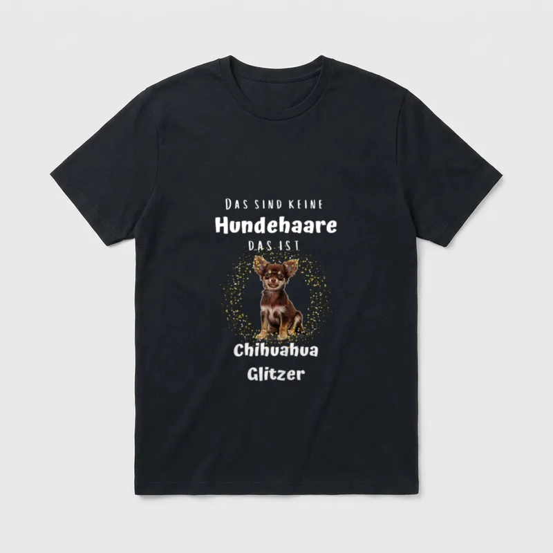 mit Chihuahua Hund Spruch Hundehaare T-Shirt – Klassisches T-Shirt in Schwarz