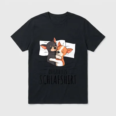 Offizielles Schlafshirt Chihuahua T-Shirt 0030 – Klassisches T-Shirt in Schwarz