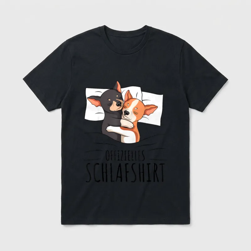 Offizielles Schlafshirt Chihuahua T-Shirt 0030 – Klassisches T-Shirt in Schwarz