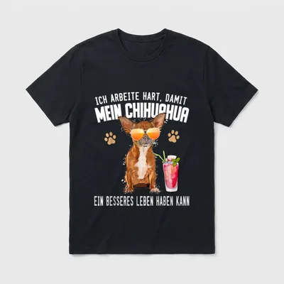 Lustiger Spruch Hund Hunde T-Shirt – Klassisches T-Shirt in Schwarz