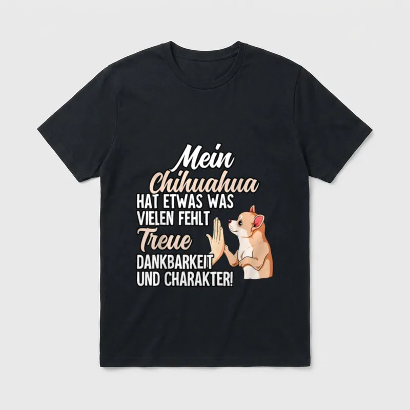 Chihuahua T-Shirt 0037 – Klassisches T-Shirt in Schwarz