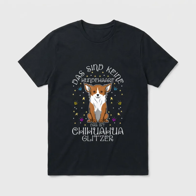 Keine Hundehaare das ist T-Shirt – Klassisches T-Shirt in Schwarz