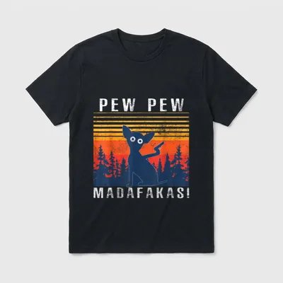 PEW PEW MADAFAKAS CHIHUAHUA T-Shirt – Klassisches T-Shirt in Schwarz